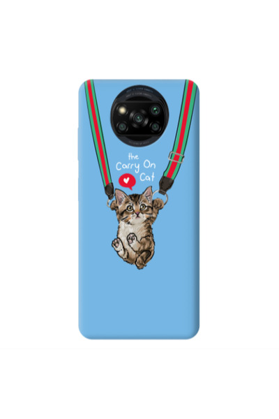 Other Xiaomi Poco X3 /X3 Pro Swinging cat Blue Colored Silicone TPU Θήκη