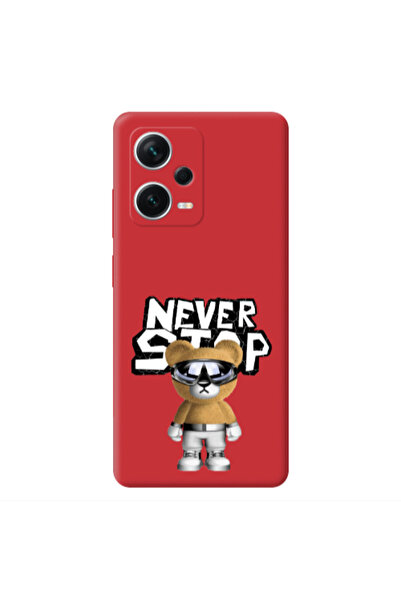 Other Xiaomi Poco X5 Never stop Red Colored Silicone TPU Θήκη