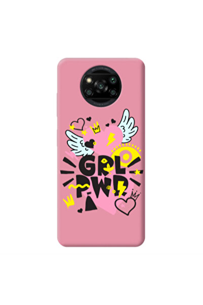 Other Xiaomi Poco X3 /X3 Pro Grl Pwr Pink Colored Silicone TPU Θήκη