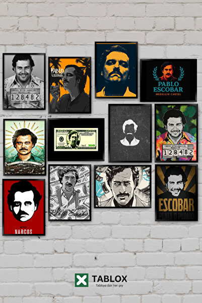 TABLOX 12-dijelni set za dekoraciju zidova Pablo Escobar El Patron Kolumbija ...