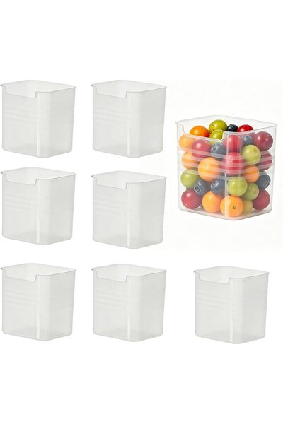 Arabest 8-Piece Refrigerator Door Organizer Box,Fridge Side Door Storage,Kitc...