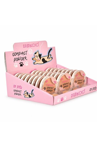 Flippy Set 24 Pudre Compacte Kevin&Coco, Pudra pentru Fixarea Machiajului, As...
