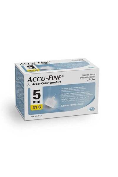 Roche ACCU-FINE 0.25MM*31G*5MM NEEDLE 100S