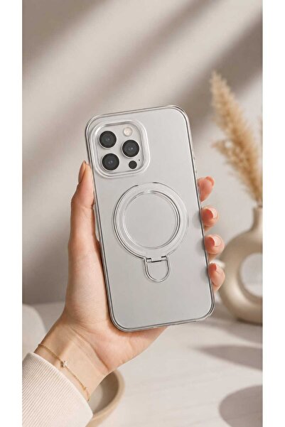 Case I PHONE 16 PRO MAX Gri Standlı Kılıf