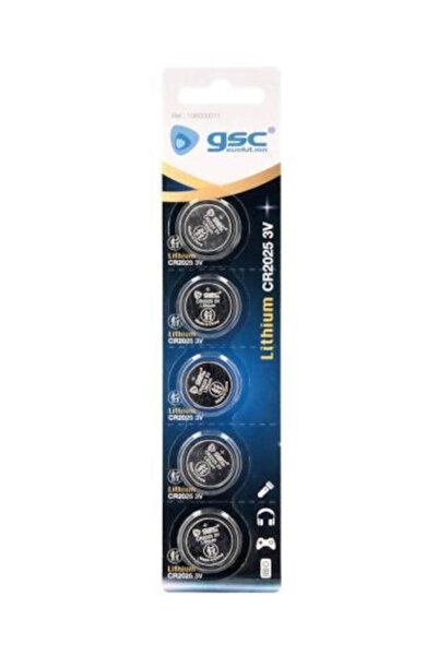 GSC Game World Μπαταρία ρολογιού λιθίου CR2025 3V 5 τεμάχια