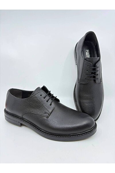 Papuccu Black Men's Leather Shoes