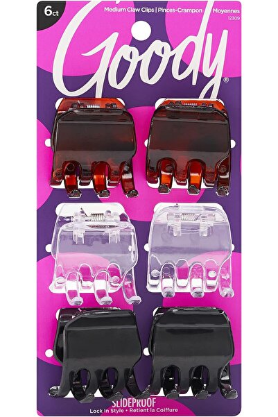 Goody Classics Half Claw Clip 6 Ct 1942206 3000510