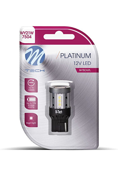 M-TECH Λάμπες Αυτοκινήτου W21W / T20 / W3x16d Canbus LED Λευκό 12-24V 4W 1 τε...