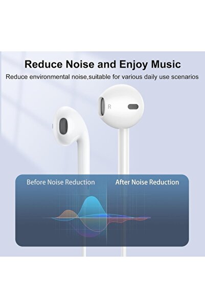Generic Apple Earbuds Headphones with Lightning Connector MFi Certified Built-in Microphone & Volume Control