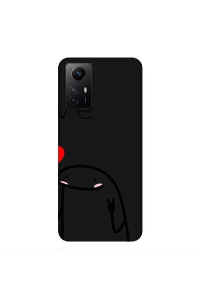 Other Xiaomi Redmi Note 12s Love 2 Black Colored Silicone TPU Θήκη