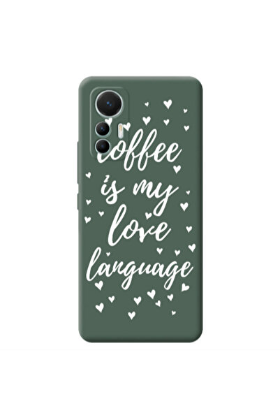 Other Xiaomi Mi 12 Lite Coffe is my love language Dark Green Colored Silicone...