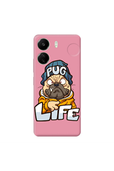 Other Xiaomi Redmi 13C Pug Life 2 Pink Colored Silicone TPU Θήκη