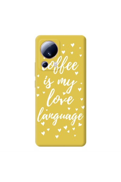 Other Xiaomi Mi 13 Lite Coffe is my love language Yellow Colored Silicone TPU...