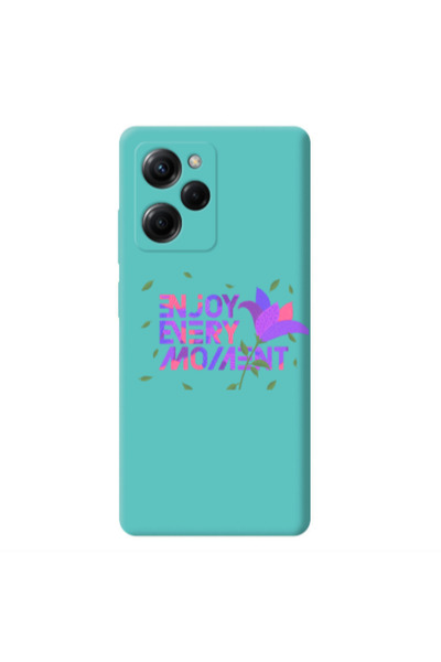 Other Xiaomi Poco X5 Pro Enjoy Every Moment Turquoise Colored Silicone TPU Θήκη