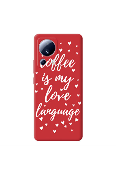 Other Xiaomi Mi 13 Lite Coffe is my love language Red Colored Silicone TPU Θήκη