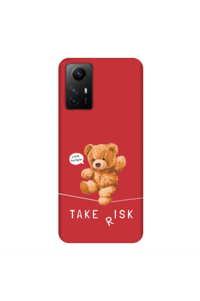 Other Xiaomi Redmi Note 12s Take risk Red Colored Silicone TPU Θήκη