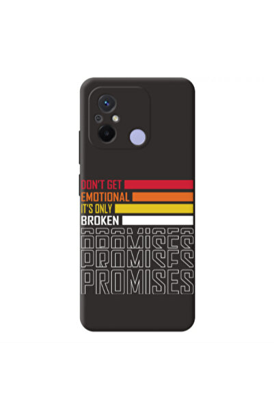 Other Xiaomi Redmi 12C Dont Get Emotional Black Colored Silicone TPU Θήκη