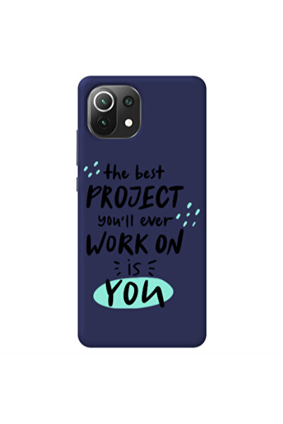 Other Xiaomi Mi 11 Lite The Best Project Dark blue Colored Silicone TPU Θήκη