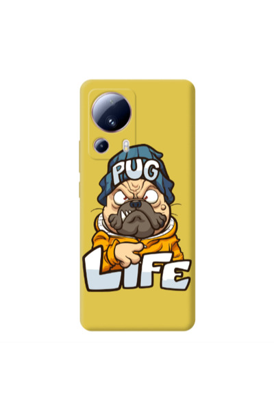 Other Xiaomi Mi 13 Lite Pug Life 2 Yellow Colored Silicone TPU Θήκη