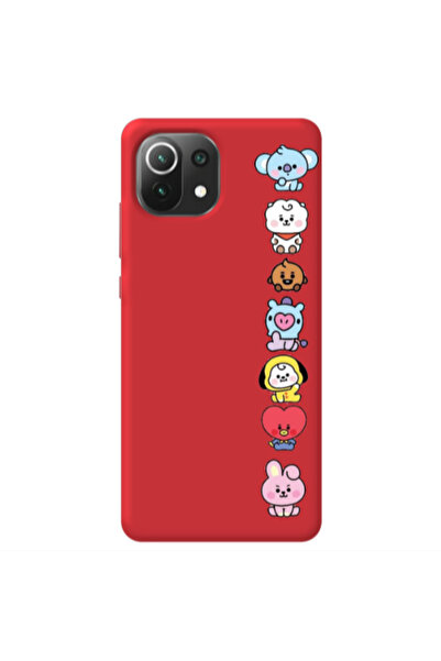 Other Xiaomi Mi 11 Lite Lovely animals Red Colored Silicone TPU Θήκη