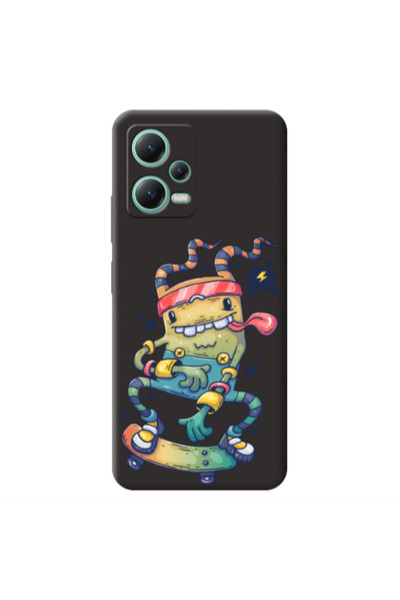 Other Xiaomi Redmi Note 12 Pro 5G Dangerous task Black Colored Silicone TPU Θήκη