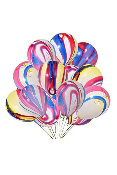 MP Mirific Party Set de 5 baloane marmorate, multicolore, 35 cm