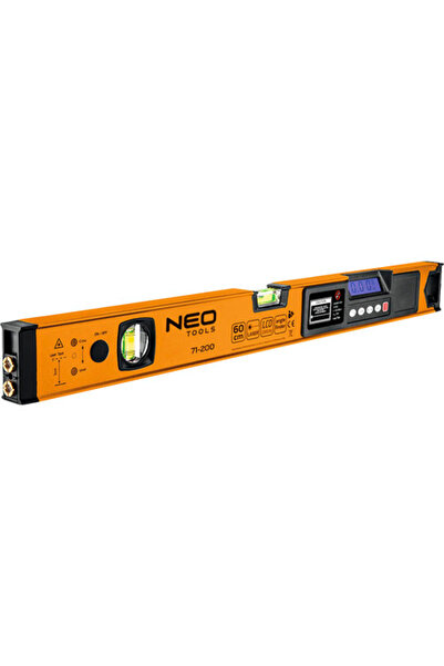 OEM Nivelă din aluminiu NeoTools 60 cm, 2 bule de aer & laser linii în cruce ...