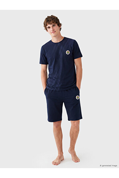 LC Waikiki Peak New Season Printed Men's Shorts Pajama Set