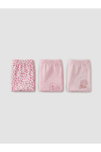 LC Waikiki Ozmarka New Season Barbie Printed Girls' Boxer Shorts 3-Piece Set