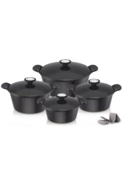 NEOFLAM Extrema Korean Granite Cookware Set 8-Pieces, Black