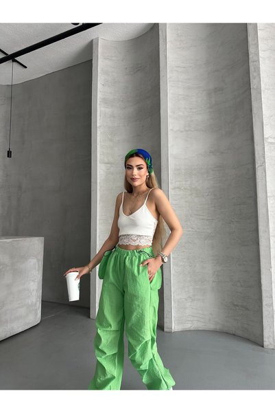MODA بنطلون نسائي عالي الخصر