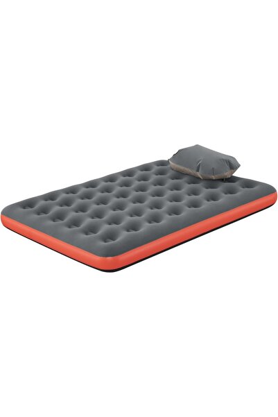 BESTWAY Roll & Relax Saltea Gonflabilă Queen, 203x152x22 cm, gri-roșu