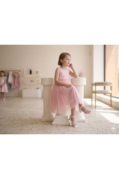 SOFT BEBE Young Girl's Ankle-Strap Evening Dress High-Heeled Shoes