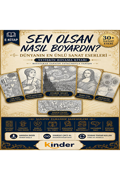 KİNDERYAYINLARI KİNDER DİJİTAL&ÜRÜN SEN OLSAN NASIL BOYARDIN? E-KİTAP