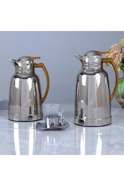 Al Hadaya Mall Tramis Steel Set with Classic Luxury Design - Shiny Nickel wit...