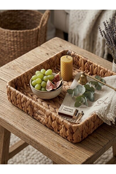 HBS Art Design Set of 3 or Single Natural Wicker Presentation Tray - Fine and...