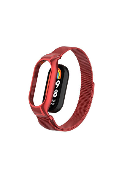 OEM Λουράκι από ανοξείδωτο ατσάλι, κόκκινο (Smart Band 7)