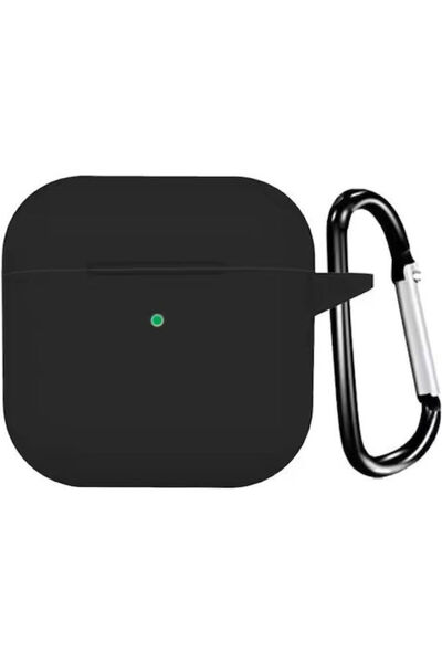 OEM Θήκη σιλικόνης με γάντζο σε μαύρο χρώμα για Apple AirPods 4