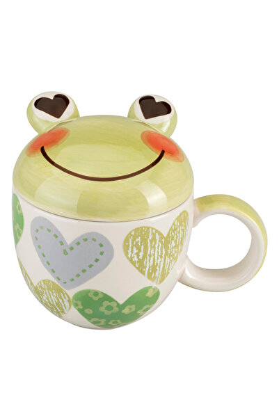 Paşabahçe Be Well Ceramic Mug with Lid, Stylish Design