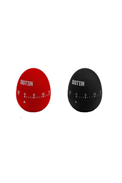 Quttin Set 2 Timere Bucatarie Forma Ou - Rosu si Negru