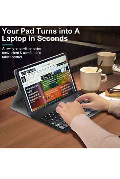 ELTRAZONE Keyboard Case Compatible with Galaxy Tab S6 Lite 2020, PU Tablet Co...
