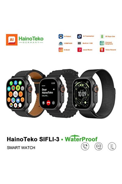 haino teko germany Waterproof Design Smartwatch, 2.02" Amoled Screen Bt Calli...