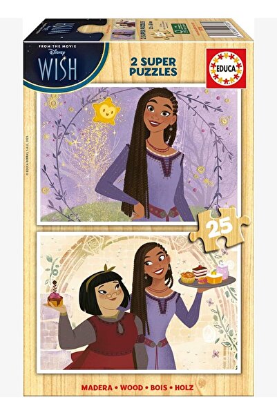 Educa Puzzle Educa 2X25 Piece Disney Wish Girl Wooden Puzzle (3-5 Years Old)