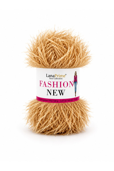 Lanaprime Fashion-New Eyelash Yumoş Νήμα Πλεξίματος Φαντασίας - 145 Γαλακτοκαφέ