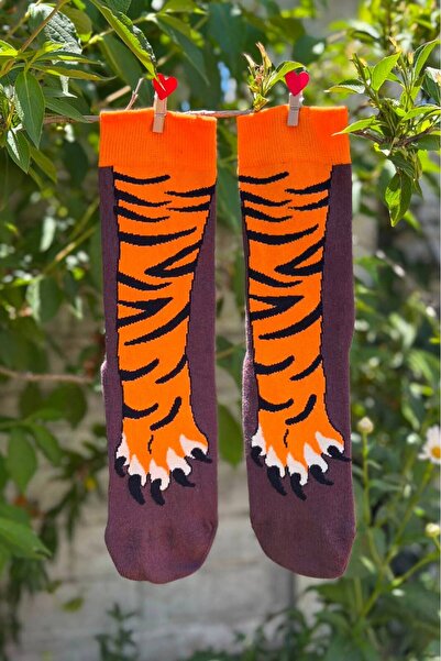 LouSocks Unisex Tiger Claw Patterned Socks