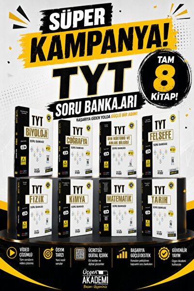 Üçgen Akademi Süper Kampanya TYT Soru Bankası Tam 8 Kitap