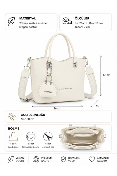 Just Polo Original Women's Medium Size Soft Leather Luxury Hand & Shoulder Ba...