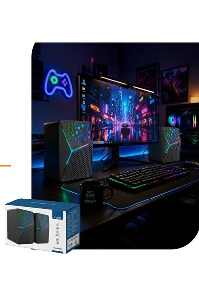 fundiqoX Bilgisayar Hoparlörü Çift Hoparlör Stereo Ses USB Güçlü Masaüstü Spe...