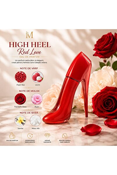 Montage Brands Parfum de damă High Heel Red Love 100ml, Aromă florală, fructa...