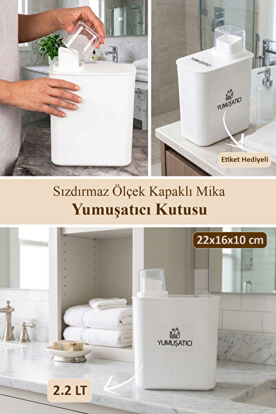 dnshome 1 Piece 2200 ml Softener Storage Container Detergent Dispenser with S...